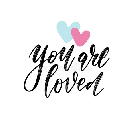 You Are Loved Vector Lettering Card Hand Drawn