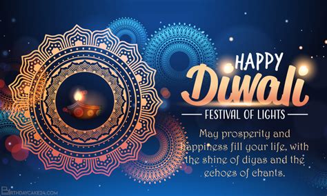 happy diwali hindu festival greeting card