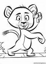 Pages Madagascar Coloring Book Printable sketch template
