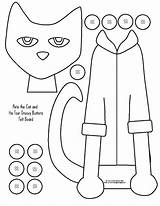 Pete Cat Coloring Buttons Groovy Preschool Printables Felt Four Drawing Button Board Templates Clipart His Template Activities Eyes Stories Cats sketch template