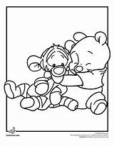Coloring Pages Disney Baby Pooh Cute Tigger Babies Winnie Kids Cartoon Printable Bear Mail Color Coloriage Print Colouring Truck Animal sketch template