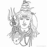 Shiva Hindu sketch template