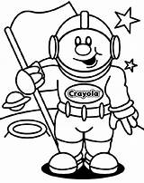 Astronaut Coloring Crayola Pages Color sketch template