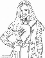 Coloring Descendants Evie Pages Printable Disney Disneyclips Close sketch template