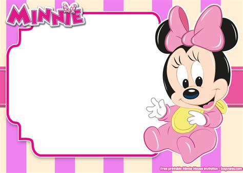 printable minnie mouse invitation template printable templates