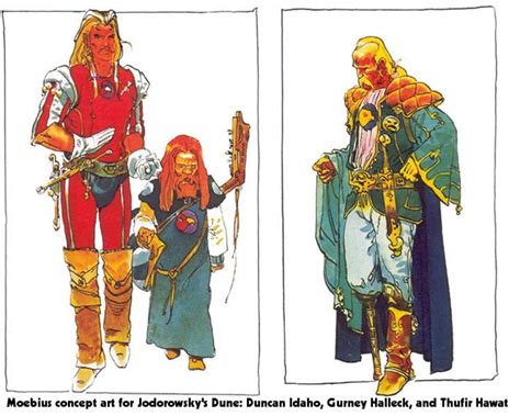 Moebius Concept Art For Jodorowsky S Dune Characters