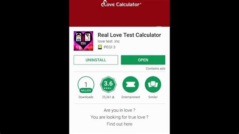 real love test calculator  android love calculator youtube