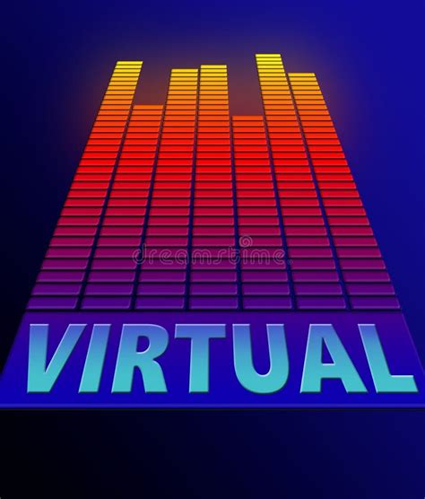 virtual reality word conceptual illustration stock illustration