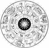 Astrologie Signes Zodiaque Coloriages sketch template
