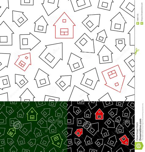 seamless pattern  houses stock vector illustration  level home