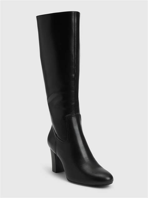 tall stacked heel boots gap