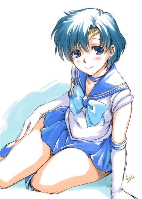 mizuno ami and sailor mercury bishoujo senshi sailor moon drawn by