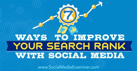 ways  improve  search rank  social media social media