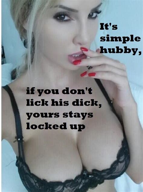 Caption Cuckold Hotwife Chastity Forcedoral