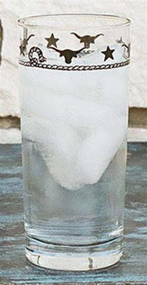 Stars And Longhorns Water Glasses Set Of 4 Lone Star Western Decor