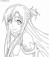 Asuna Sao Lineart Kirito Yuuki sketch template