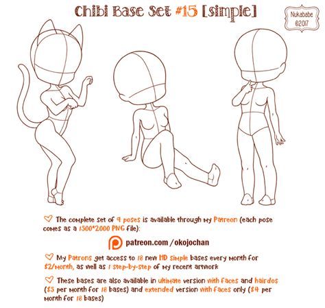 Chibi Pose Reference Simple Chibi Base Set 15 By