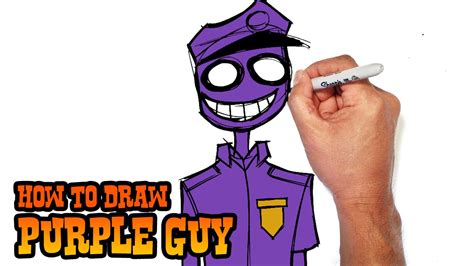 How To Draw Purple Guy From Five Nights At Freddy S Fnaf Drawing My