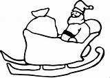Santa Christmas Sleigh Coloring Clipart Pages His Sled Drawing Cliparts Clip Reindeer Claus Fen Santas Draw Slay Colour Father Kids sketch template