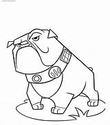 Cartoons Bulldog Russell Dug Coloring sketch template