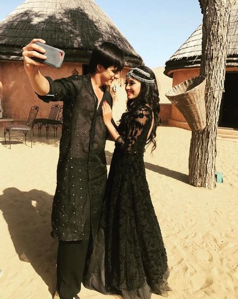 mohsin khan and shivangi joshi a look at the recent candid shots of the jodi from the sets