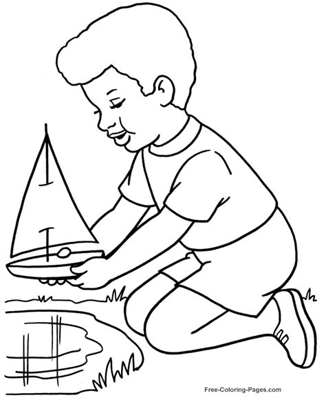 boats coloring pages  print