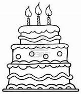 Coloring Cake Birthday Pages Anniversaire Printable Preschool Dessin Gateau Drawing Kids Happy Clipart Template Cakes Candle Clip Print Color Garden sketch template