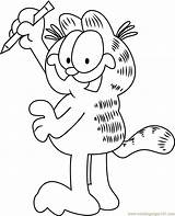 Garfield Coloring Pages Painting Printable Coloringpages101 Getdrawings sketch template