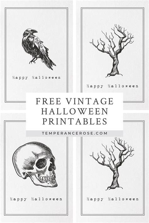 printable vintage halloween wall art vintage halloween prints