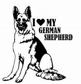 German Shepherd Svg Pages Coloring Line Drawing Pinscher Puppy Dog Miniature Puppies Printable Print Sticker Getcolorings Silhouette Drawings Drawn Getdrawings sketch template