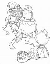 Stealing Gnome Candy Mitologia Fantastyka Drukuj sketch template