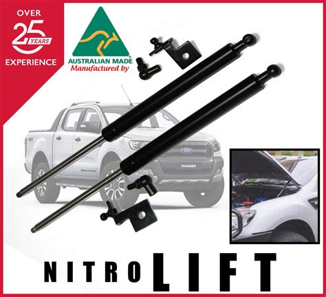 bonnet gas strut conversion kit ford px ranger   nitroliftcomau gas struts