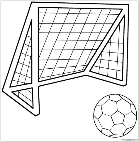 goal  ball soccer coloring page  printable coloring pages