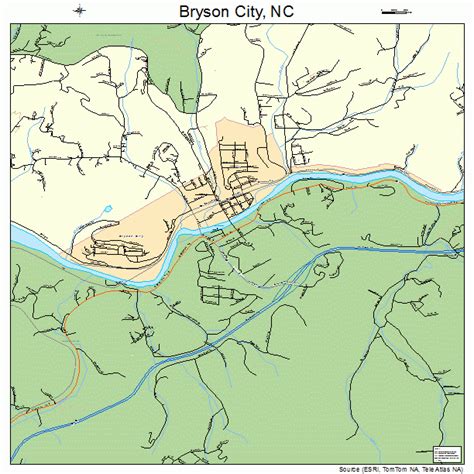 bryson city north carolina street map