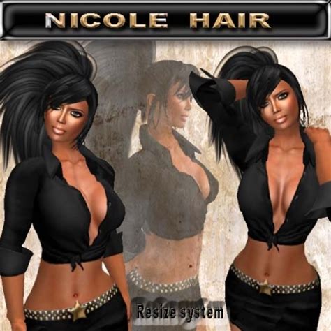 second life marketplace kl nicole hair black semiexclusive