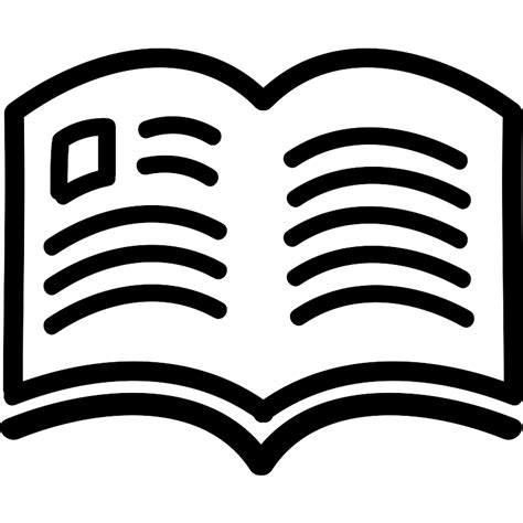 book hand drawn open pages vector svg icon svg repo