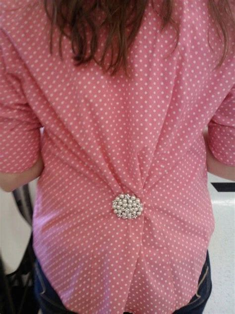 too large button up make more fitted with a cute pin got the shirt for 1 at a yardsale pin