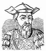 Magellan Ferdinand Da Coloring Template Pages Vasco Gama Sketch Story sketch template