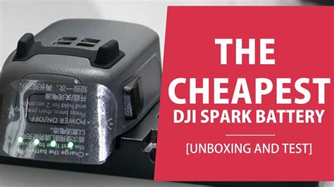 cheapest dji spark battery unboxing  testing youtube