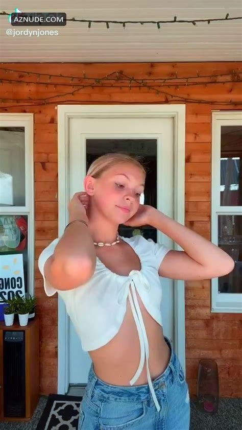 jordyn jones shows her small nude tits while dancing in a white t shirt