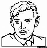 Coloring Pages Gable Clark Actors Actor Famous Thecolor sketch template
