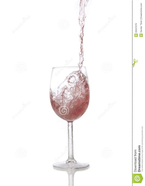 Pink Wine Pouring In Glass Stock Image Image Of Pours