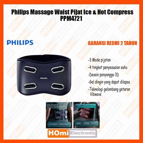 Promo Philips Ppm4721 Waist Massage Ice Hot Compress Alat Pijat