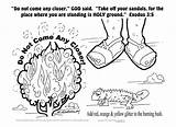 Bush Burning Moses Coloring Printable Sheet Bible Children Pages Activities God Activity Kids Sunday School Sheets Worksheets Ministry Stories Girls sketch template