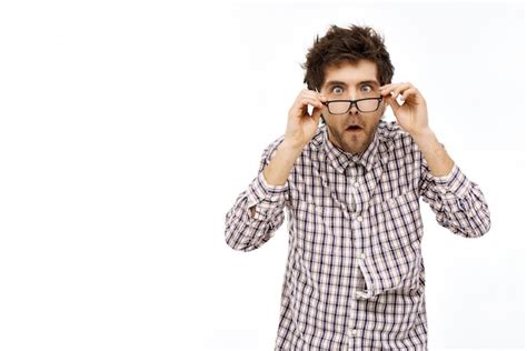 Shocked Startled Guy Take Off Glasses Free Photo
