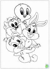 Coloring Looney Baby Tunes Print Dinokids Close sketch template