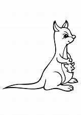 Kangaroo Coloring Pages Baby Cute Drawing Kid Tree Clipartmag Parentune Kids Worksheets Books sketch template