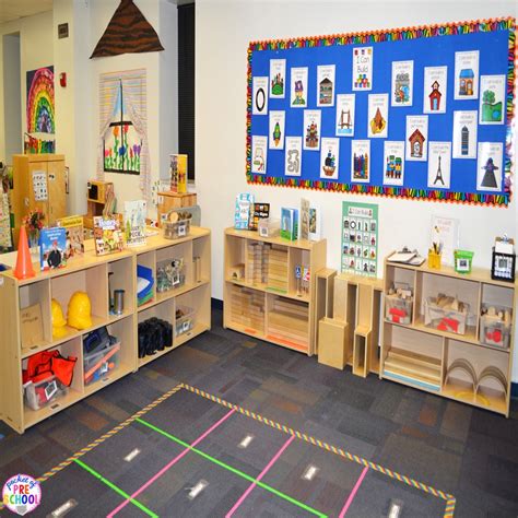 set   blocks center   early childhood classroom