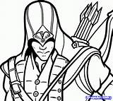 Assassin Draw Connor Kenway Personagem Tudodesenhos Assasin sketch template