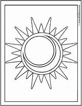 Sun Moon Coloring Pages Star Color Adults Stars Printable Radiant Pdf Getcolorings Print Colorwithfuzzy sketch template